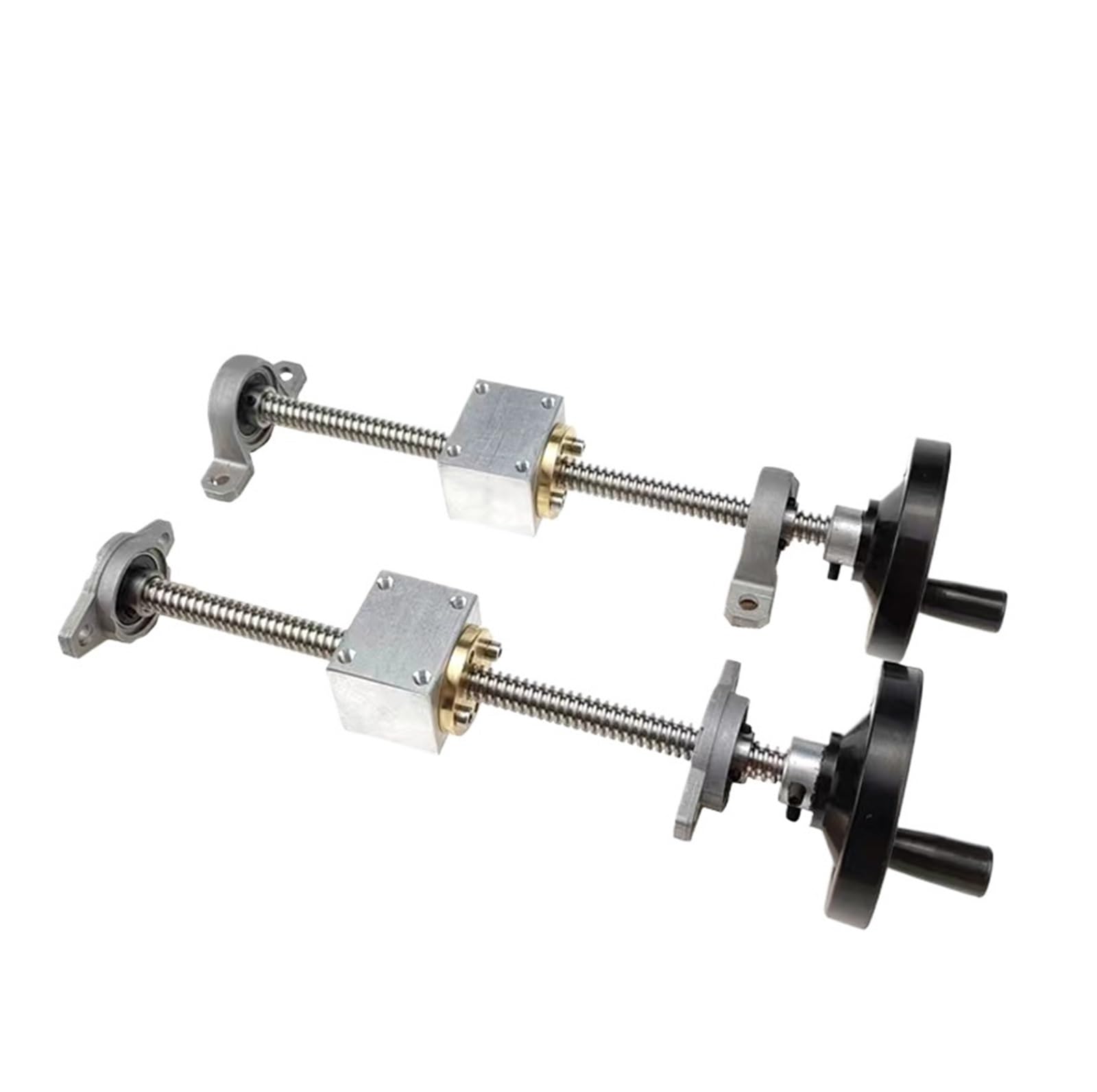 Metal Ball Screw nut Handwheel Lead Guide Rail Screw T12 Lead Screw 12mm 100mm-600mm + Vertical Bracket(550mm)