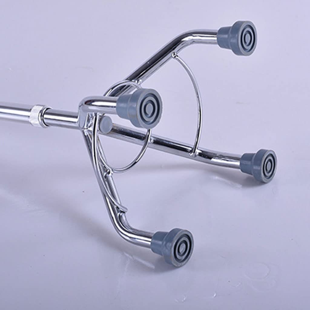 Bastón de Cuatro Patas, Bastón de Cuatro Patas for Ancianos, bastón Tres, telescópico, aleación Aluminio, Antideslizante, Andador, muletas rehabilitación