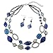 Produktbild Bocar 2 Strang Statement Shell Perlen Chunky Halskette und Ohrring Set für Frauen Geschenk (NK-10370-royalblue)
