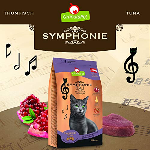 GranataPet Symphonie No. 1 Thunfisch, Trockenfutter für Katzen, Alleinfuttermittel ohne Getreide & Zuckerzusätze, schmackhaftes Katzenfutter mit edlem Fisch, 300 g