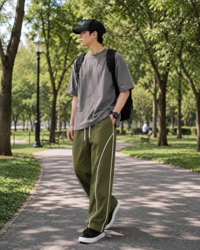 Image of NETCLICK Men's Polyester Straight Fit Trackpant | Lightweight, Sports Lower, Gym, Running, Casual Wear