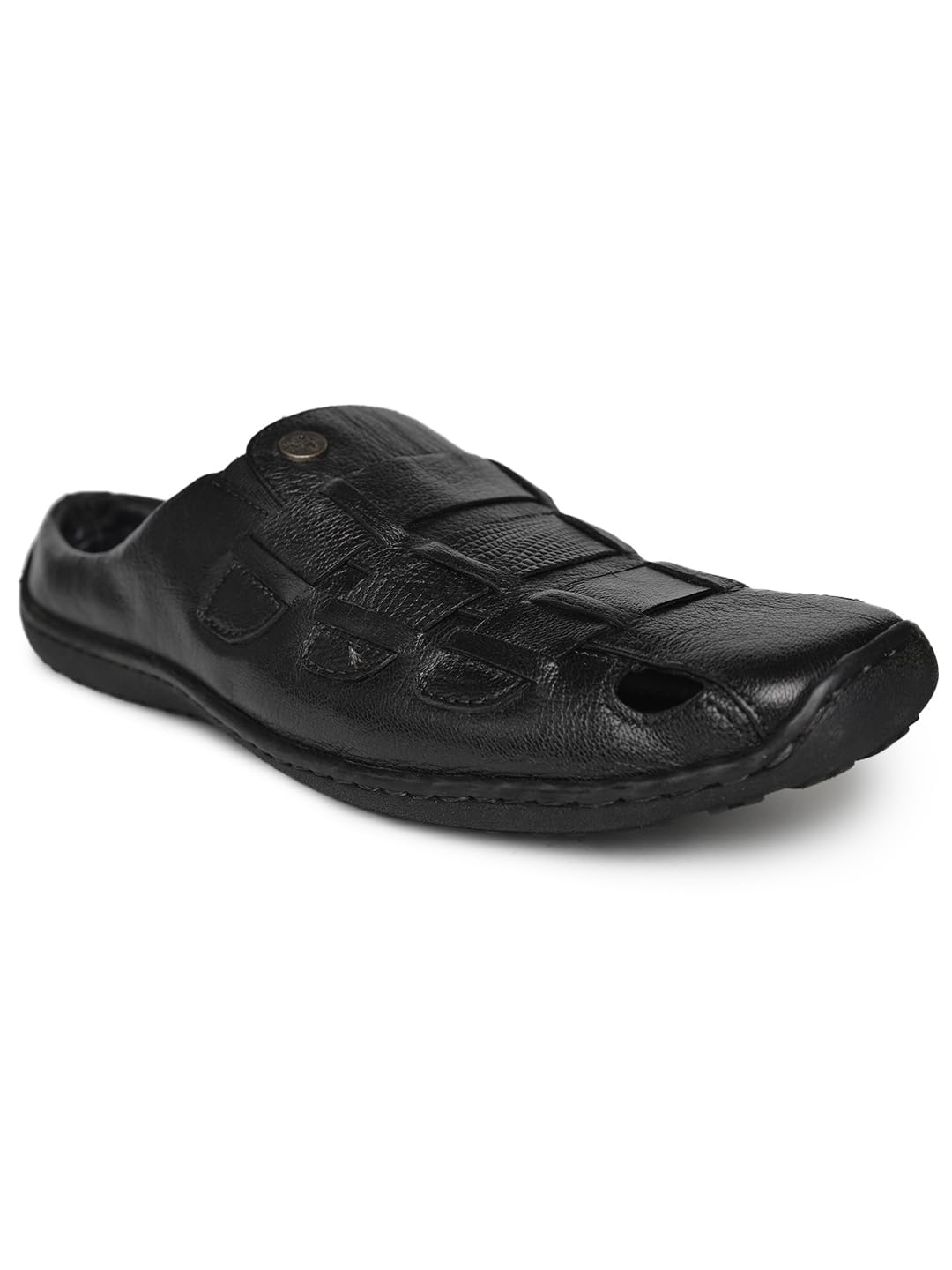 LENEN FullGrain Natural Leather Black Casual Closed Sandal For Mens: Size UK 9 (B0CH8MZWY2) Amazon Price History, Amazon Price Tracker