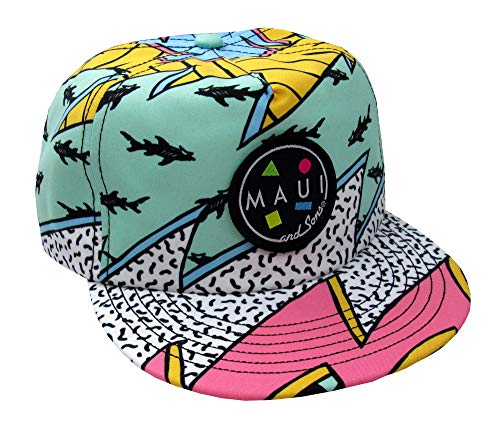 Maui & Sons Men's Aggro Flip up Snapback Hat (Green, One Size)