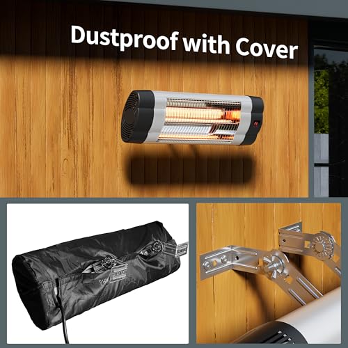 Sundate Wall-Mounted Electric Heater, Outdoor Heater For 1500W, 1S Heating Carbon Fiber Tube Wall Heater, Ip34 Waterproof Patio Heater thumb #6