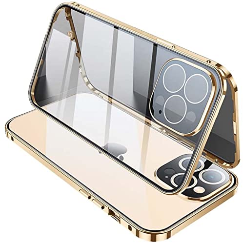 Coque iPhone 13 Pro Max anti rayure verre trempé 360 pare-chocs or