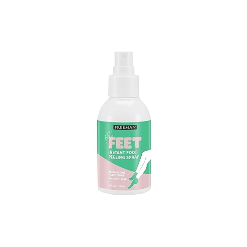 Freeman Flirty Feet Coconut and Aloe - Spray de pelado instantáneo para pies, máscara suavizante para exfoliar y eliminar la piel muerta, hidrata