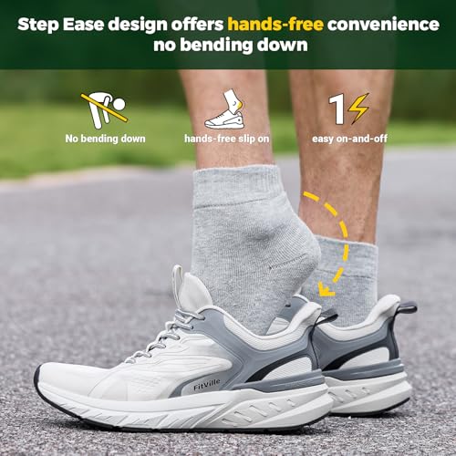 FitVille Comfortable Extra Wide Walking Shoes for Men Lightweight Mens Walking Shoes Wide Width Non Slip Cushioned4