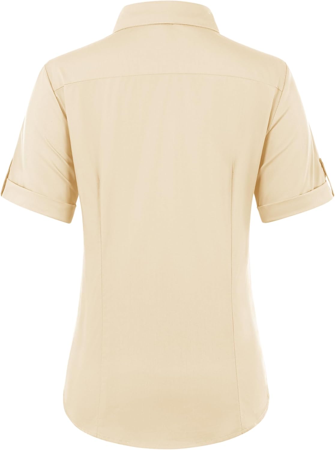 siliteelon Button Down Shirts for Women: Slim Fit Short Sleeve Button Up Dress Shirt Formal Work Blouses - Image 6