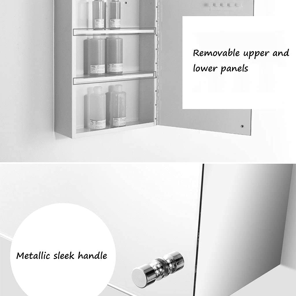 mobiletto del Bagno,Armadietto da Parete per Il Bagno, Armadietto da Bagno Montato a Parete per la casa o l'hotel, Specchio da Parete per Il Bagno, Specchio cosmetico a Parete con armadietto