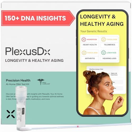 PlexusDx Methylation & Longevity Genetic Test | 150+ DNA Reports Including Methylation Genes Lifespan Telomeres and Healthy Aging | Custom Supplement Diet and Lifestyle Recommendations