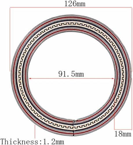 Miniatura 4 de Milisten Rosette - Adhesivo para guitarra acústica con agujero de sonido para guitarra acústica con incrustaciones de guitarra, roseta de guitarra,