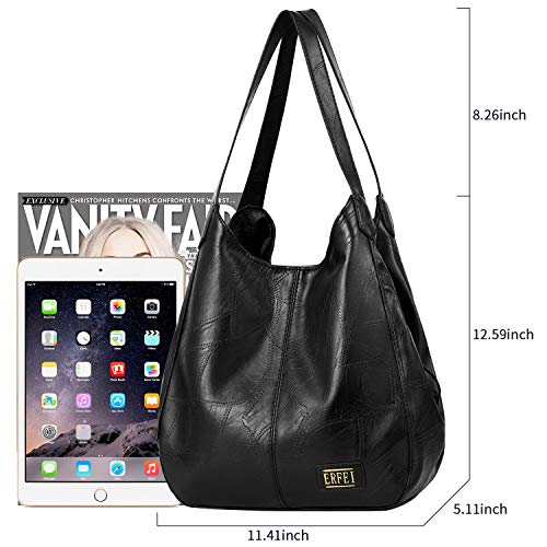 image for ERFEI Hobo Bags for Women Large Designer Handbag Bucket Purse Leather 