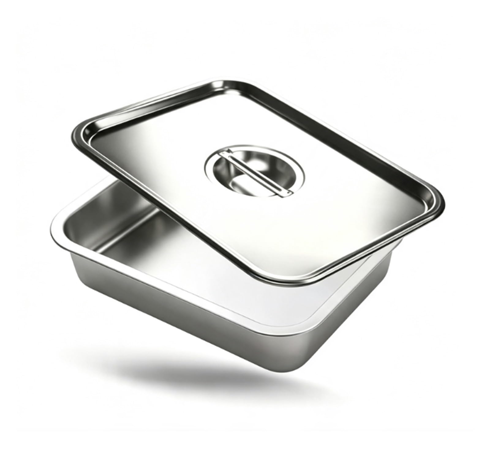 304 Edelstahl-Tellerblech, rechteckig, quadratisch, Ofenblech, Backform, tief(40x30x15cm tray)