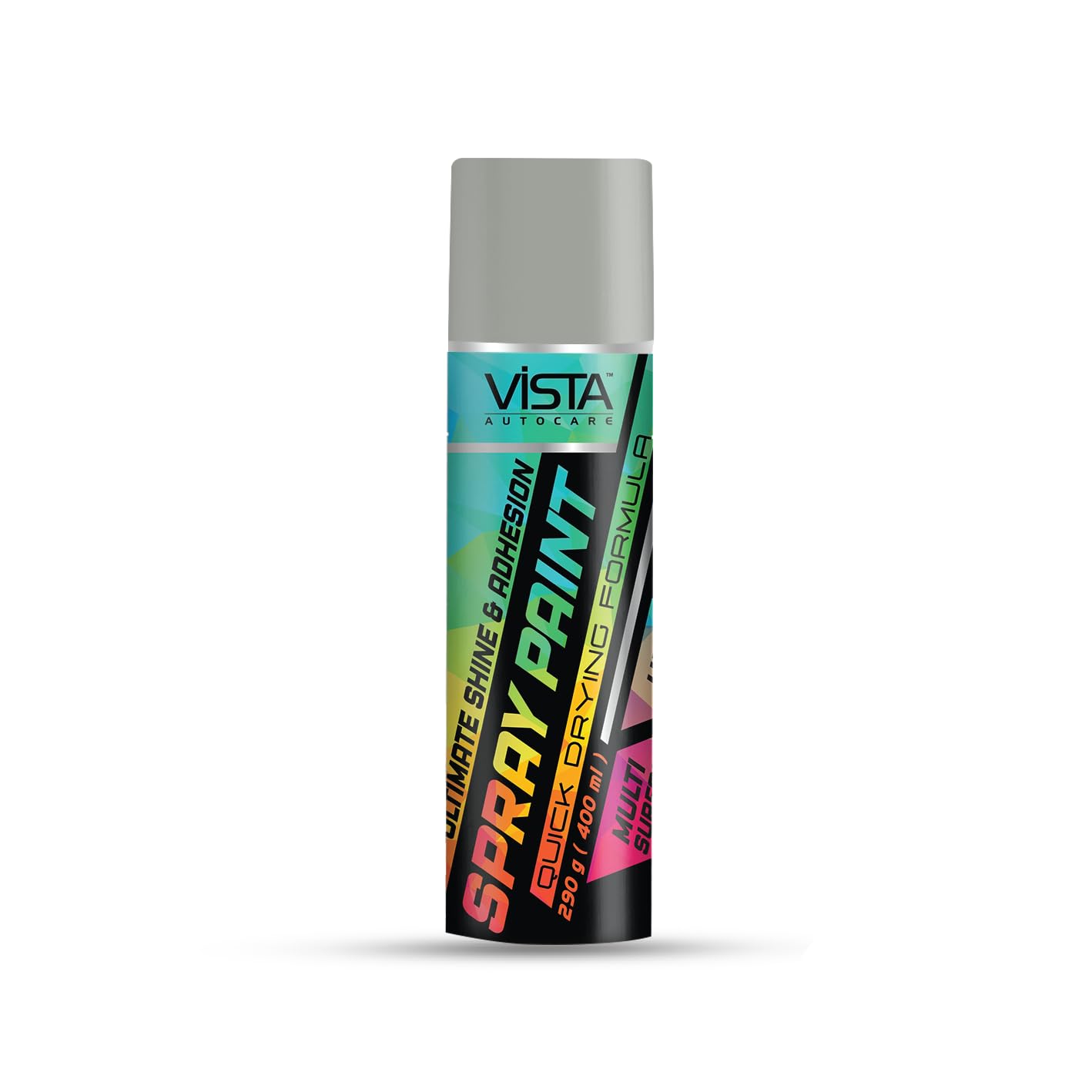 Vista Auto Care Spray Paint Bright Chrome 400 Ml (290 G) | Quick Drying With Gloss Finish For Metal, Wood, Walls | Acrylic Spray Paint