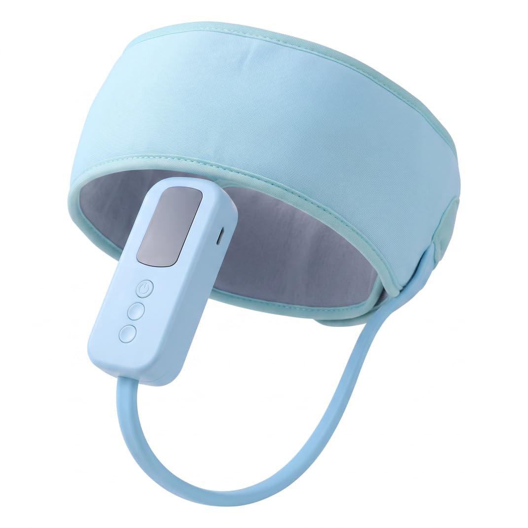 Massaggiatore elettrico per la testa, massaggiatore per il cuoio capelluto con impastamento e calore per il relax e sollievo dallo stress, blu