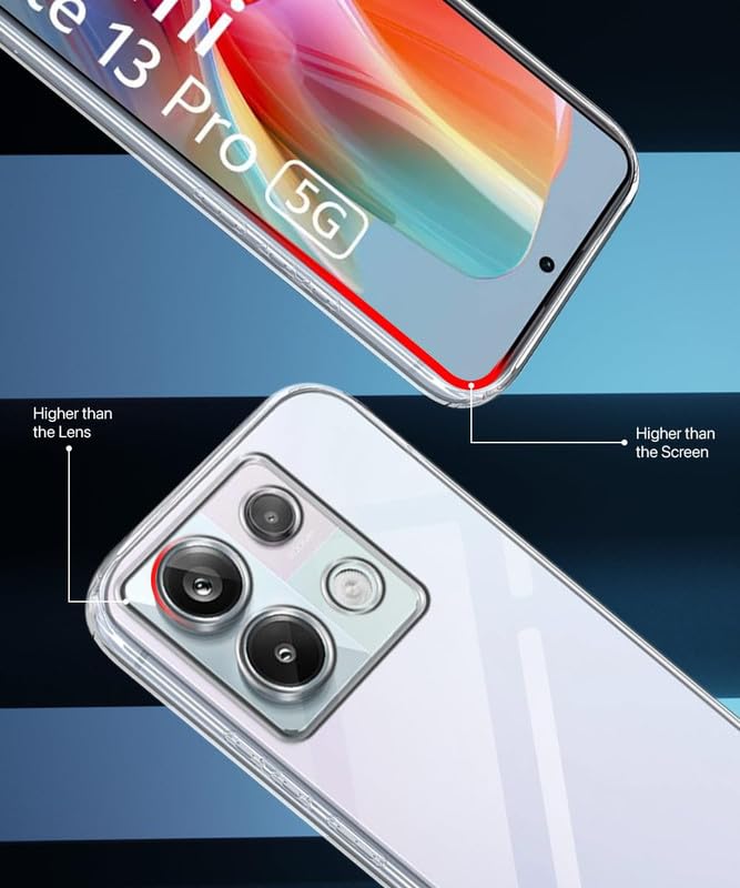 Image of Case Creation Brand - Mobile Cover for Xiaomi Redmi Note 13 Pro (Soft & Flexible Back Case), Transparent