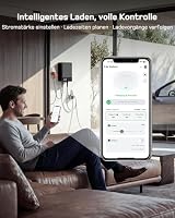 dé Wallbox 11kW mit APP, 10m Typ 2, §14a EnWG, EV Ladestation, Schwarz – Ansicht 4