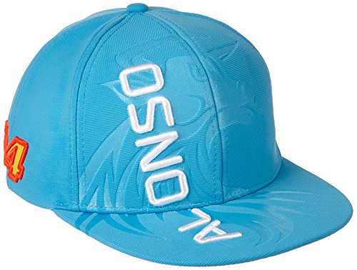 McLaren Fernando Alonso Flat Peak Cap Gorra, Hombre, Azul Claro, Talla única