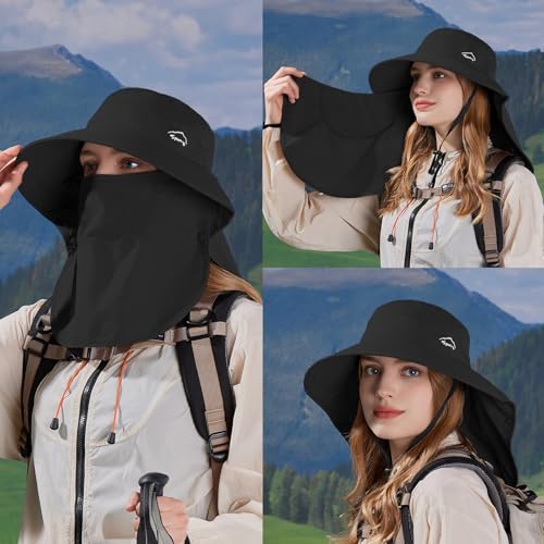 Image of Sun Hat for Men Women with Neck Flap,UPF 50+ UV Protection Fishing Hat