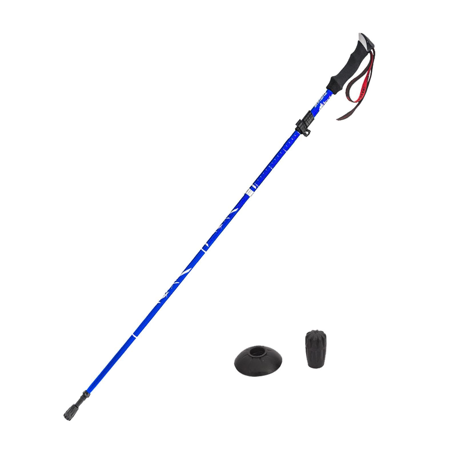 Folding Mountain Trekking Pole Telescopic Stick for Backpacker Travel Short Blue-Sporting Goods-Outdoor Sports-Camping & Hiking-Hiking Gear-Walking & Trekking Sticks-1 Trekking Pole-image-40