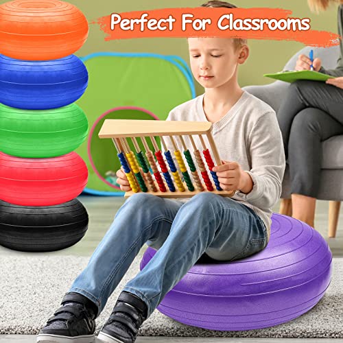 Lewtemi 6 peças de assento flexível para sala de aula, cadeiras de ioga, bola de ioga, assento oscil