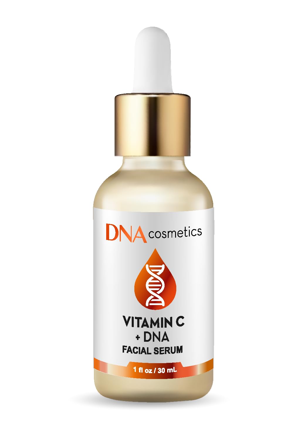 DNA Cosmetics Vitamin C Serum with DNA Repair Technology PDRN – Vitamin E, Hyaluronic Acid, Ferulic Acid – Brightens Skin, Reduces Wrinkles, Fades