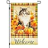 Amazon.com : Vigor Home Cat Decorative Welcome Fall Burlap Garden Flag ...