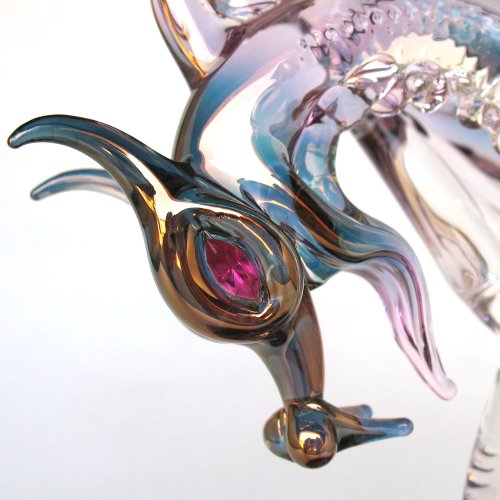 Prochaska Gallery Hand Blown Glass Dragon Winged Figurine #TOP4