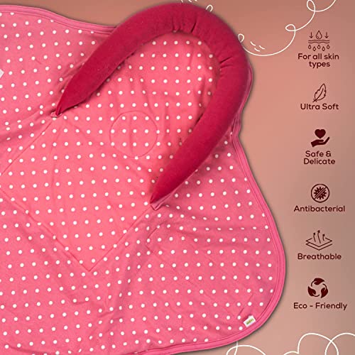 Image of BAYBEE Baby Swaddle Wrap for New Born | Adjustable Swaddle for New Born Baby | 100% Cotton Baby Wrapper Newborn Blanket for Sleep Sack 0-6 Months Babies (Dark Pink)