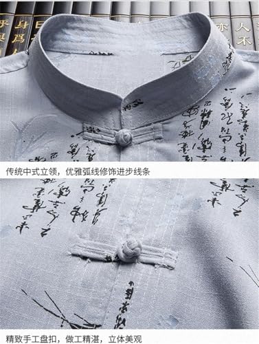 Mens Cotton Sets Chinese Cotton Hemp Suit Grandpa Linen Loose Home Set3