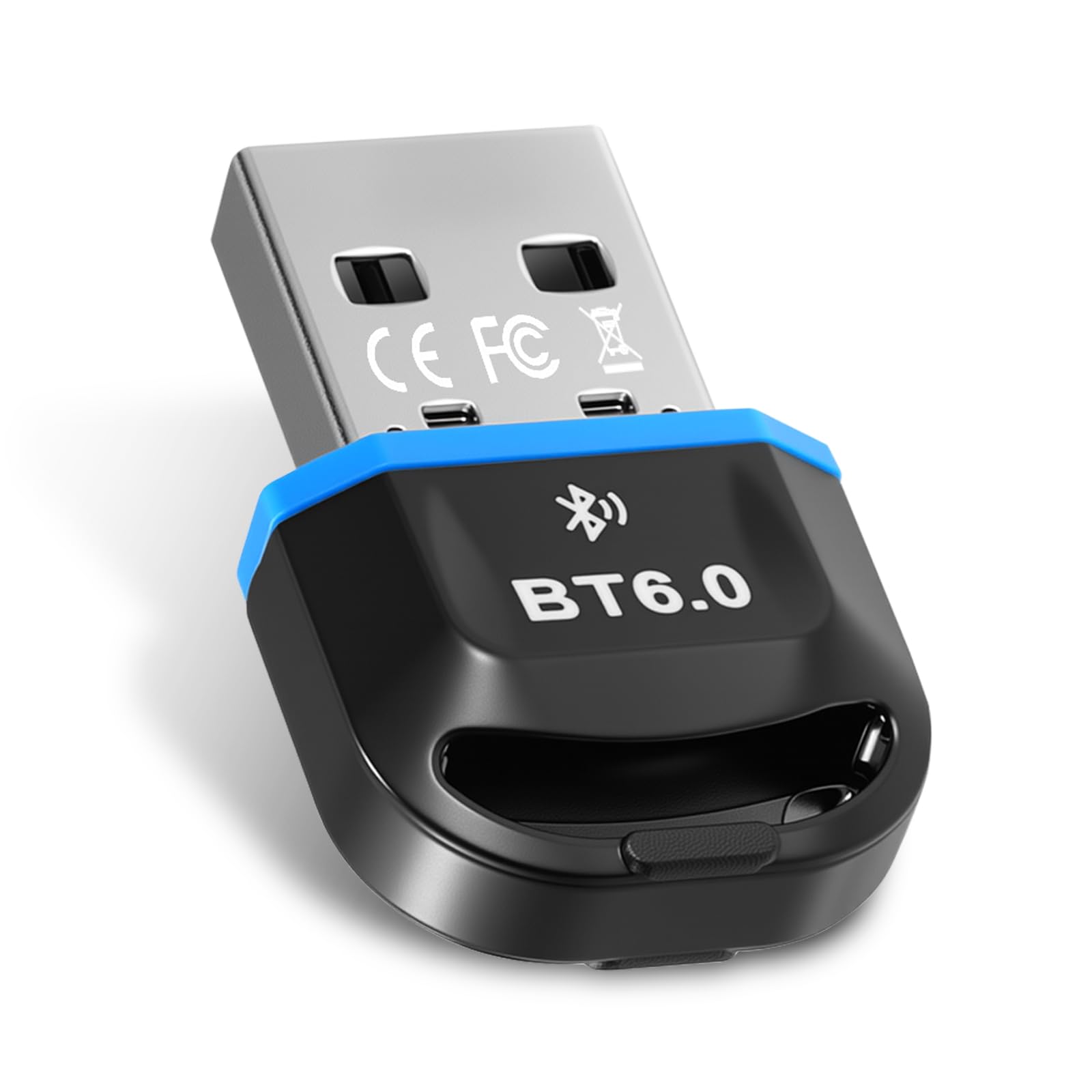 Adaptador Bluetooth 6.0 para PC con Windows 11/10/8.1, Adaptador USB Bluetooth para PC de sobremesa/portátil/Auriculares/Teclado/ratón/estéreoBluetooth