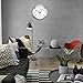 HITO 12 Inch Silent Wall Clock Battery Operated Non Ticking Glass Cover Silver Aluminum Frame, for Living Room Decor, Kitchen, Bedroom, Home Office (12