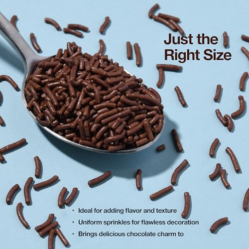 Image of Chocolate Sprinkles - 10 oz Chocolate Jimmies for Cupcakes