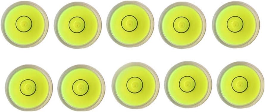 10 Piezas Nivel de Burbuja Circular Mini 12x6mm para Equipo Fotográfico