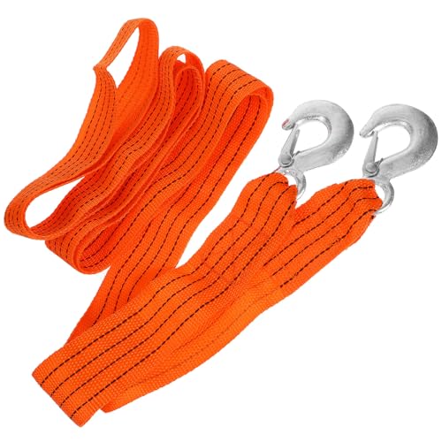 Cuerda de remolque de 3 toneladas y 3 metros con gancho naranja