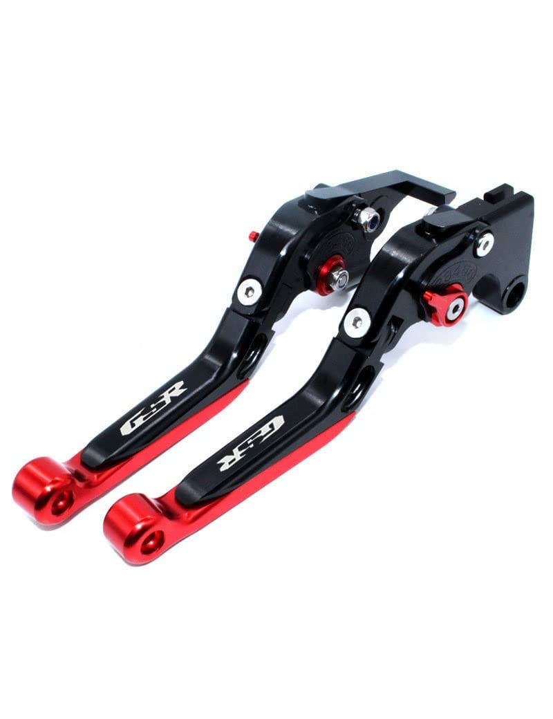 leviers de Freins pour Suzuki GSR750 GSR 750 2011-2018 Leviers d'embrayage De Frein Extensibles Pliants De Moto (Couleur : Rouge, Taille : Logo GSR)
