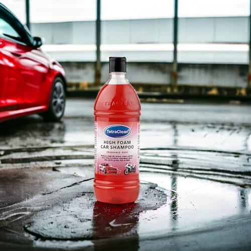 Image of Tetraclean High Foam Car Shampoo Car Washing Liquid- Rose Scented | For Home & Commercial Use, (2 L)