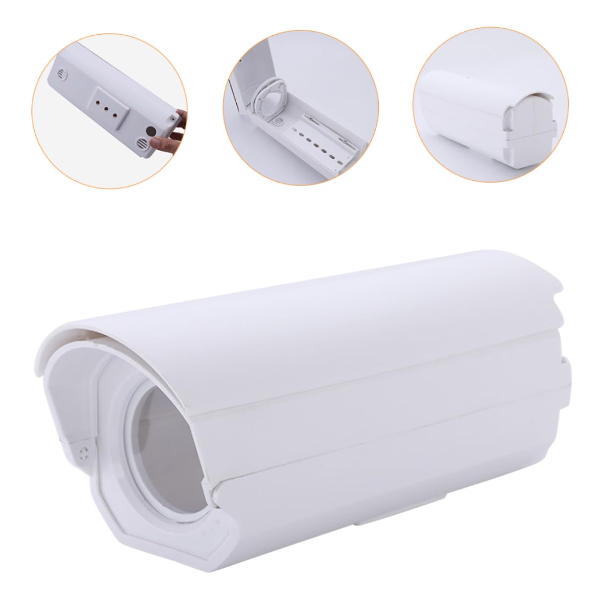 Housse de Protection pour Caméra de Sécurité en PP Blanc, Étanche, Trous de Dissipation Thermique, pour Caméra Extérieure