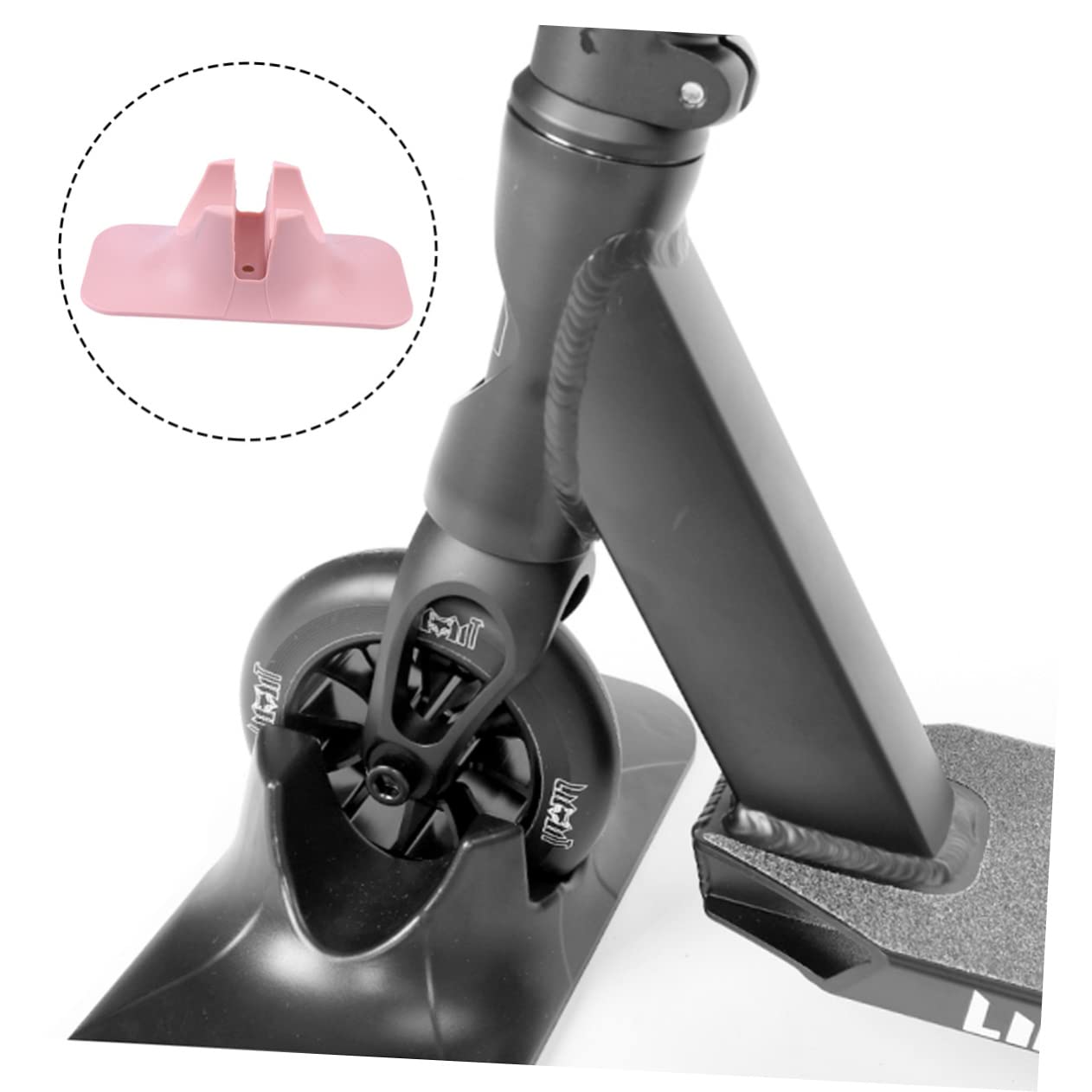 Toddmomy Soporte para Patinete Eléctrico de ABS Color Base Estable y Fijación Tornillos, Adecuado para Almacenamiento en Suelo o Jardín