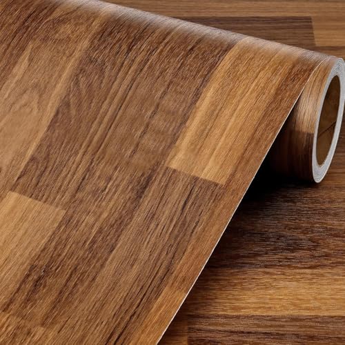 Image of HOME13 Self Adhesive Wood Vinyl Wallpaper Waterproof Old Furniture for Wall, Wall Stickers Door Wardrobe Desktop (Wood Box, 24X48 in)