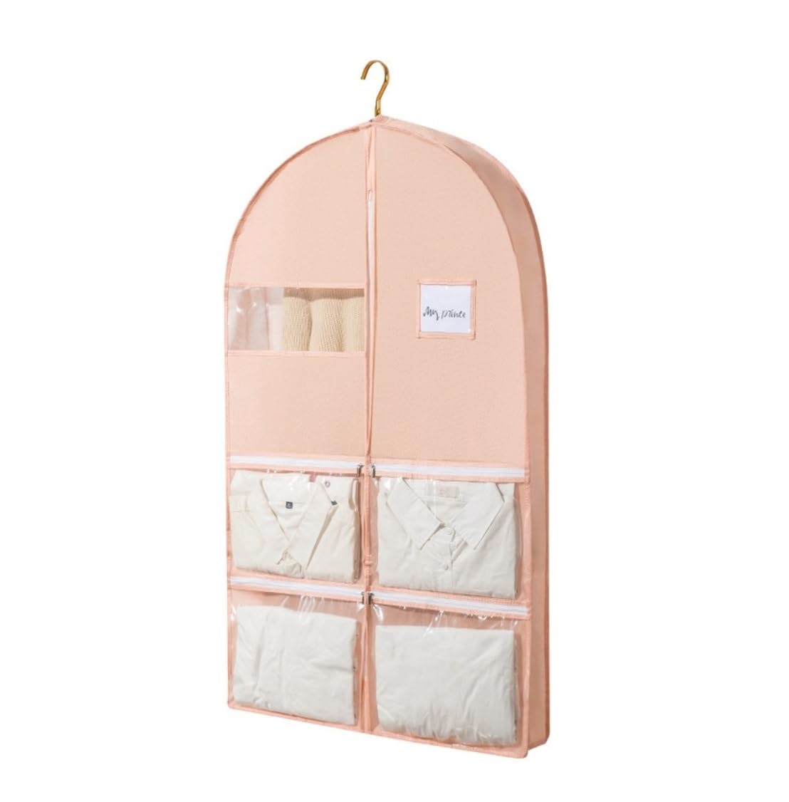 Fundas Ropa Paquete De 5 Bolsas para Ropa, Viaje para Trajes con Refuerzos 4 "y Bolsillos, Bolsa Vestir para Colgar, Chaquetas, Camisas, Vestidos Cubierta(Pink,60 * 10 * 100cm)
