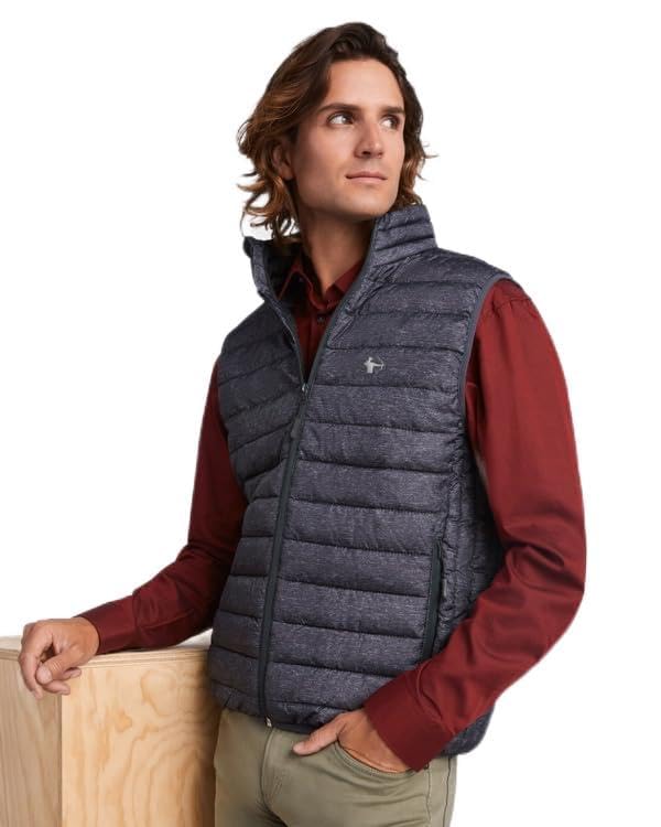 Chaleco acolchado para hombre abrigo casual sin mangas con cuello elevado