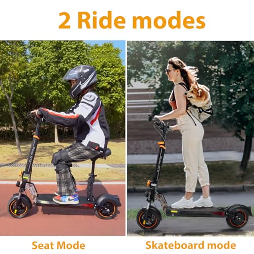 Image of Electric Scooter Adults 1600 /4000 /6000W Motor 50 Miles Long Range & 40 /45 /50 MPH Top Speed 10 inch Off Road Tire Folding E-Scooter 60V /48V 20.8AH Battery Kick Scooter with Detachable Seat for Commuter