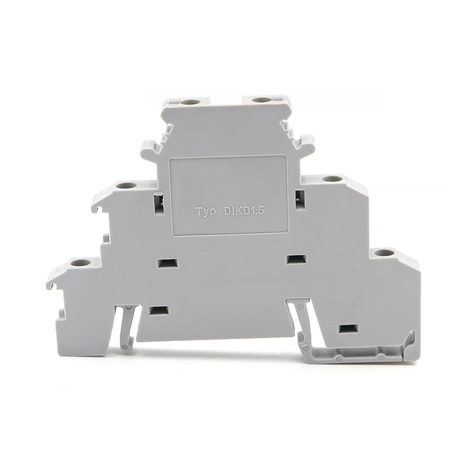 Bornier sur Rail DIN 1.5, mm², pince à vis 3 niveaux for disjoncteurs C45/DZ47 et armoire de commande industrielle, 50 pièces