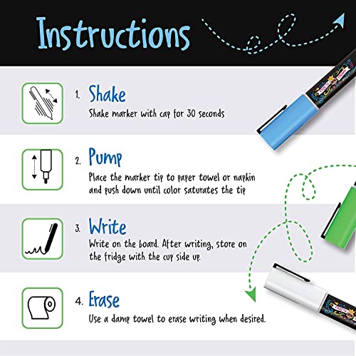 Magnetic Calendar for Fridge 12x16 inches Magnetic Dry Erase Calendar - Ideal as Family Chalkboard Calendar and Chores Chart for Kids - Fridge Calendar with 4 Chalk Markers Included - Thumbnail 5