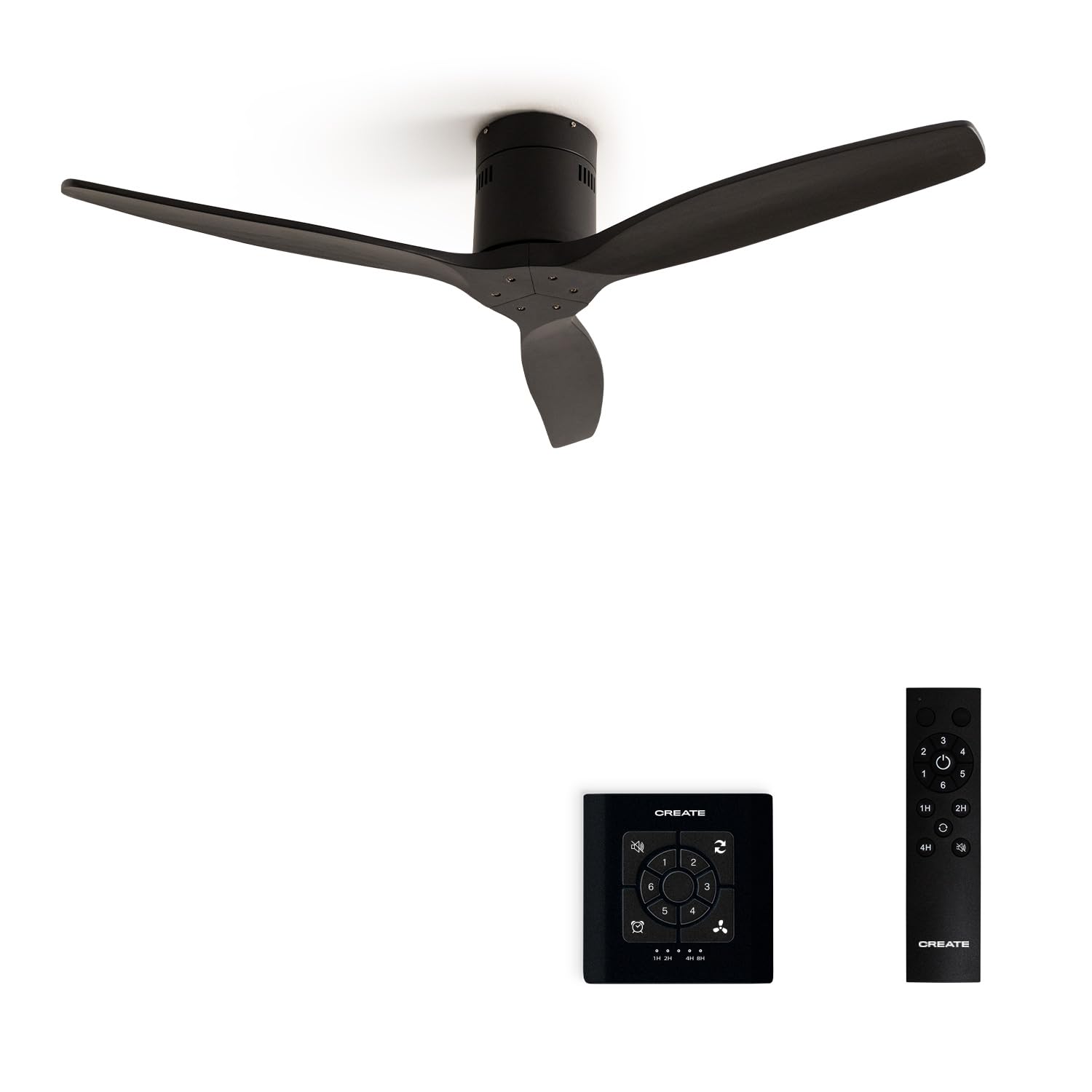 WIND CALM M - Ventilador De Techo 40W Silencioso Con Aspas De ABS Tecnico Varios Tamanos Con Luz Controlador De Pared 88559552
