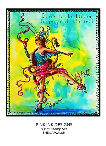Pink Ink Designs Clara-Clear Stamp Set, A5, Transparent - Image 3