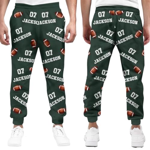 DOPTIKA Custom Unisex Sweatpants, Personalized Christmas Birthday Gifts for Sports Fans, Sports Lovers, Joggers for Men