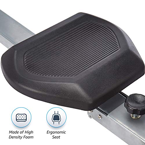 Image of AmazonBasics Magnetic Rowing Machine with 10 Resistance Levels, 3 Kg Flywheel, Max Weight 110 Kg