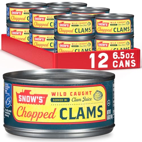 20% coupon - Snow's Wild Caught Chopped Clams, 6.5oz, 12 Cans